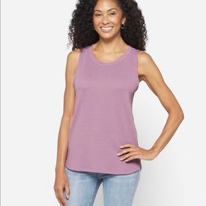 NWT Lilac Pink Clover Knit Tank size Large